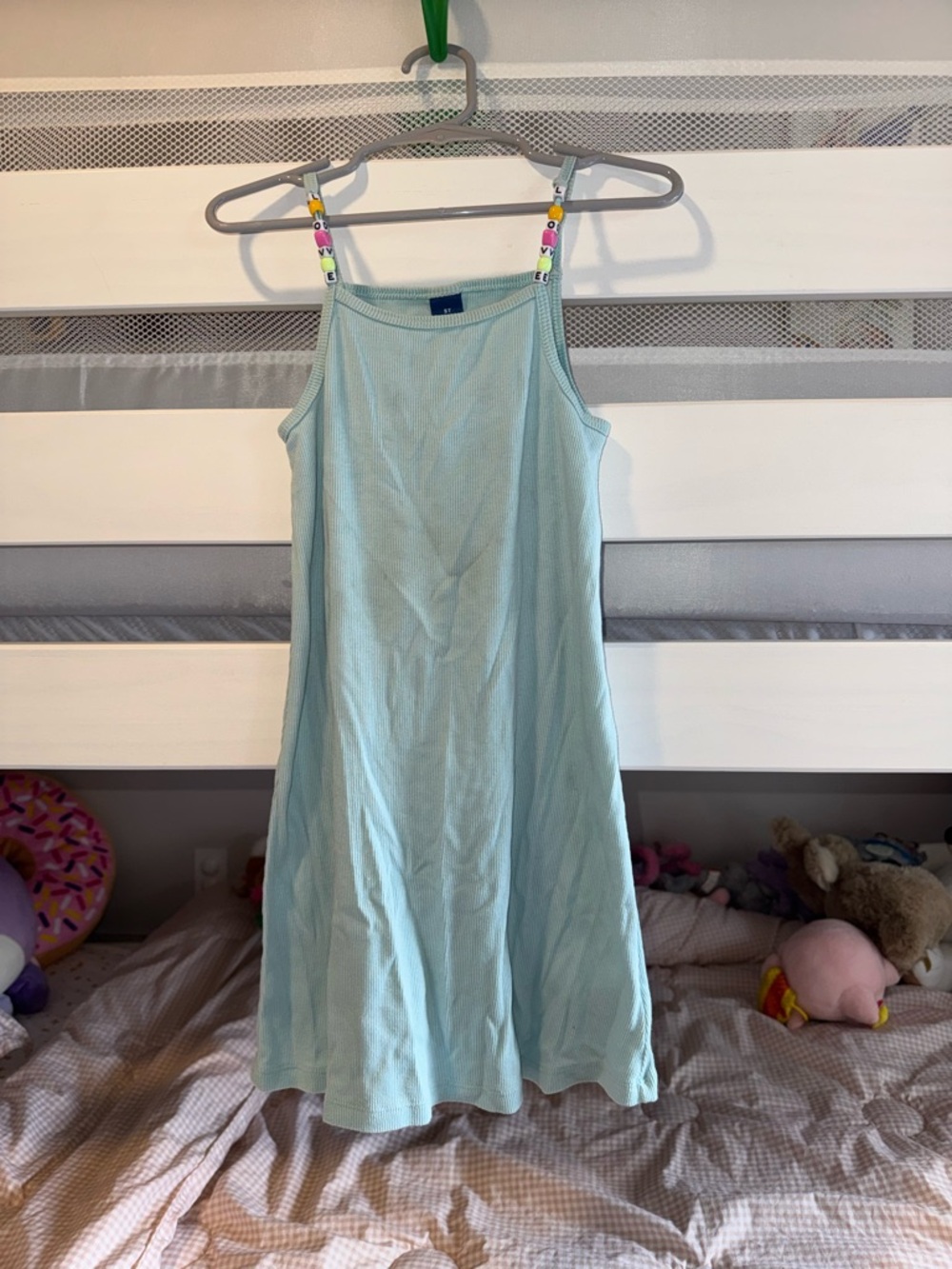 Old Navy Light Blue Spaghetti-Strap Dress with Beaded Straps